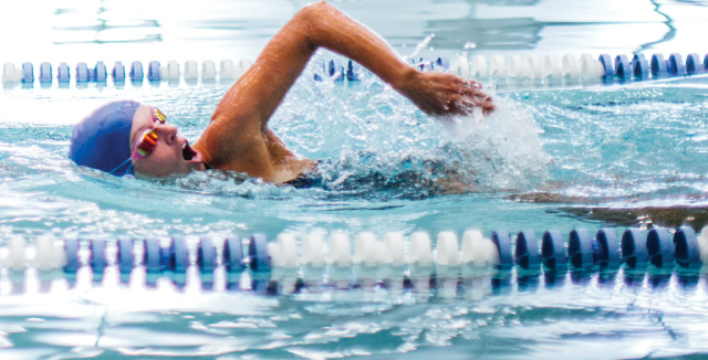 Woman lap swimming