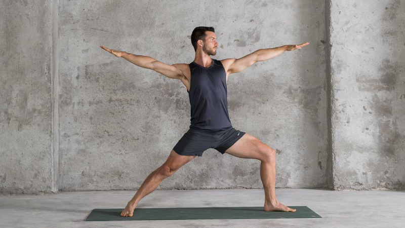 Yoga warrior pose