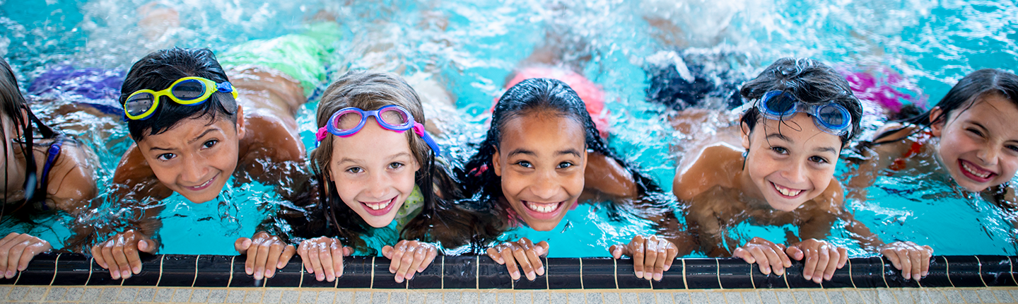 Kids in a pool